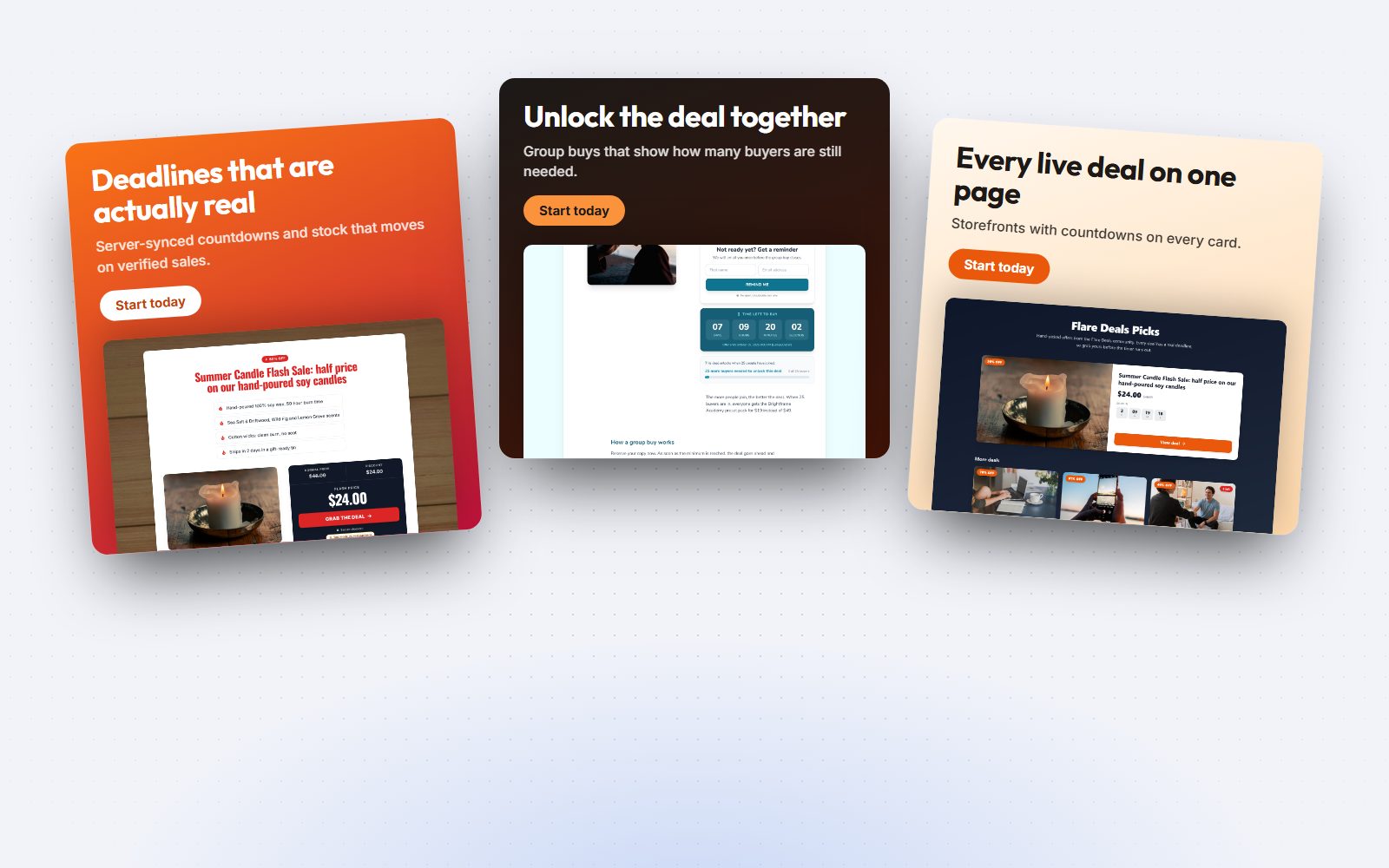Three ad creatives with DealPilot screenshots