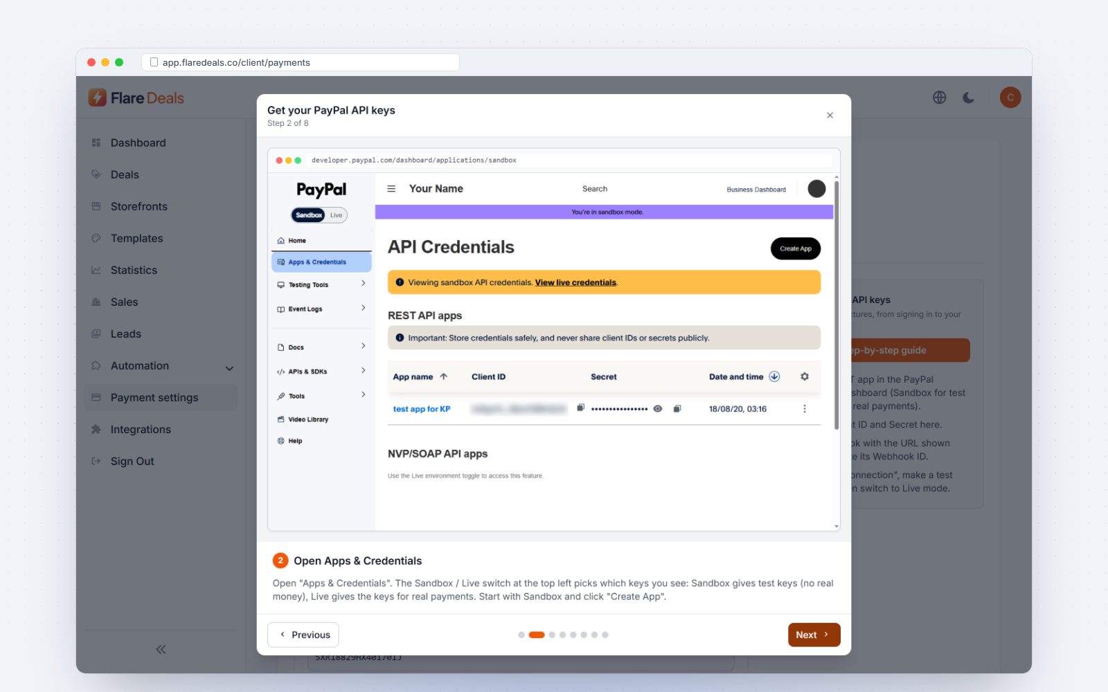 The step-by-step payment key guide